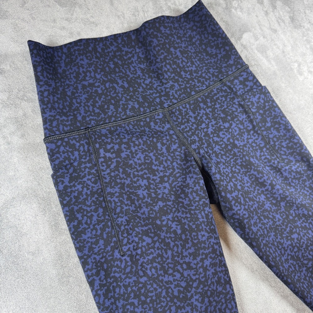 Athleta Salutation Stash Pocket Gravel Tight Blue Black‎ XXSP Leggings